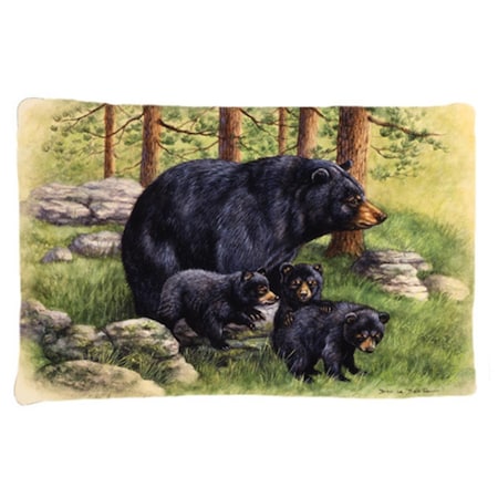 Jensendistributionservices Black Bears by Daphne Baxter Fabric Standard Pillowcase MI1718311